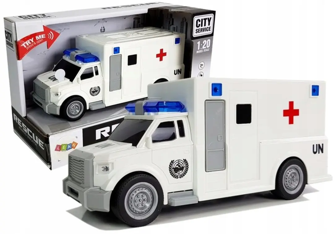 Lean Toys Ambulance 1:20 Wrijvingsaandrijving