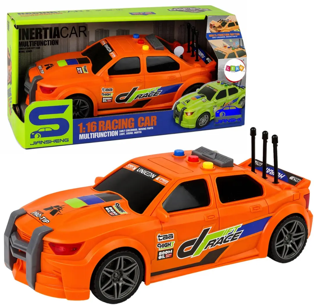 Lean Toys Sportwagenraceverlichting 1:16 Oranje
