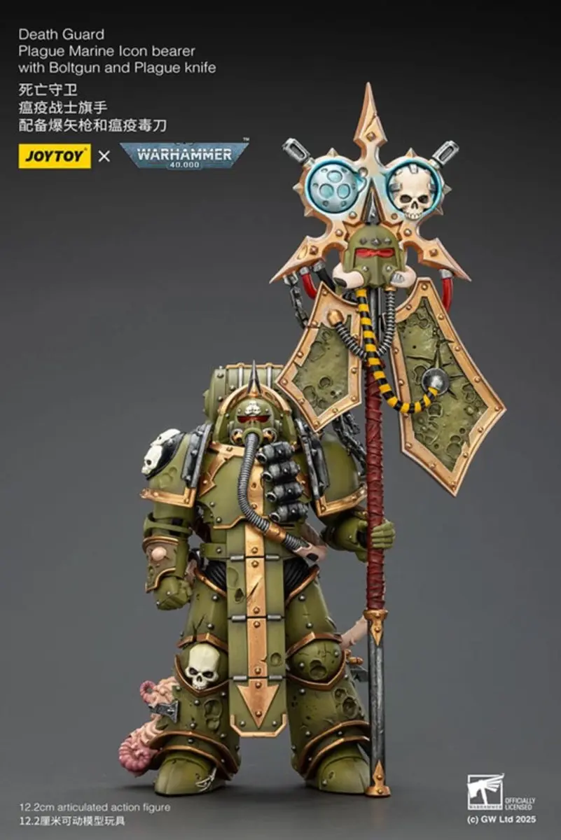 Joy Toy Warhammer 40k Death Guard Plague Marine Icon Bearer JT02915