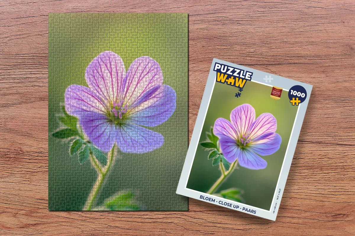 PuzzleWow Bloem Legpuzzel 1000 Stuks - Paars