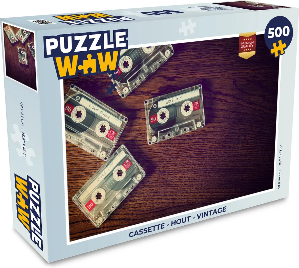 PuzzleWow Vintage Houten Legpuzzel 500 Stuks