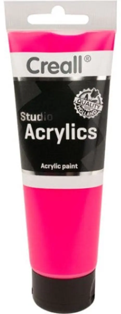 Creall acrylverf studio acrylics 120ml fluor pink schilderen.