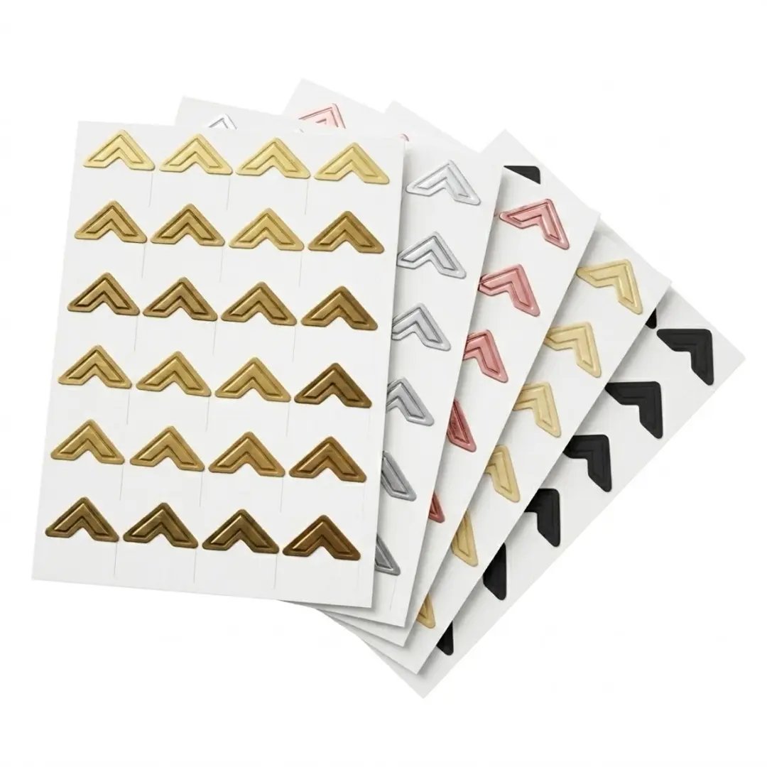 Multikleurige foto hoek stickers zelfklevend scrapbook foto stickers set voor da