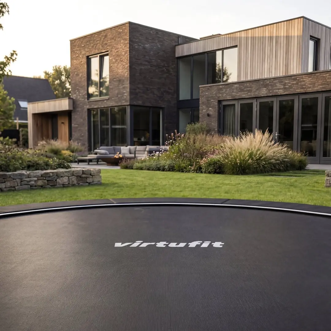 VirtuFit GroundLevel Trampoline 305cm - Zwart - afbeelding 2 van 6