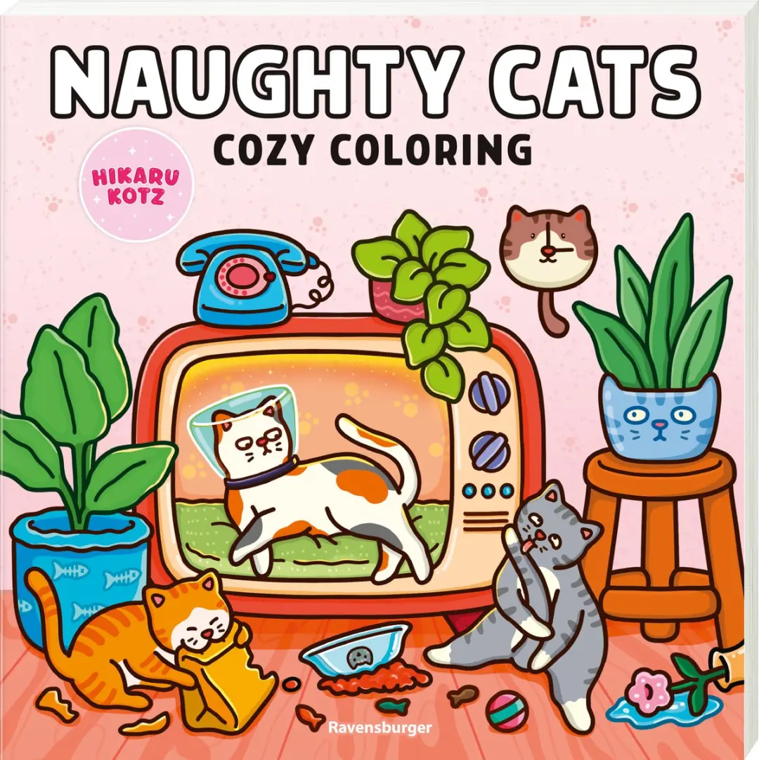 Ravensburger Naughty Cats Colouring Book