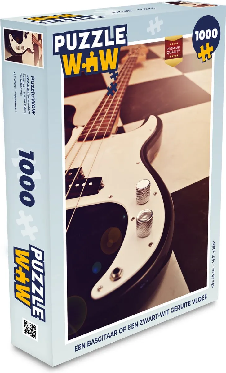 PuzzleWow Legpuzzel Basgitaar 1000 Stuks