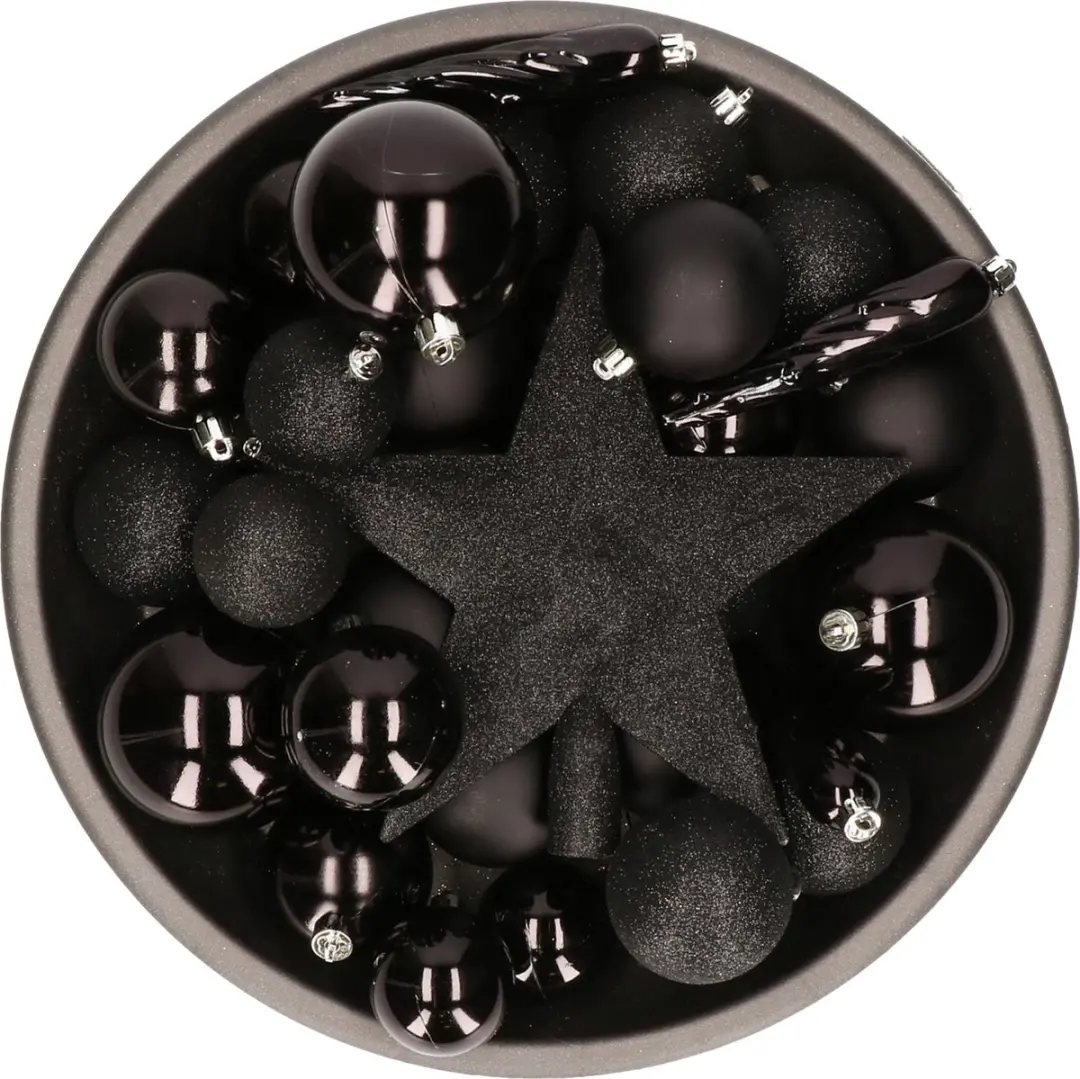 Decoris kunststof kerstballen mix