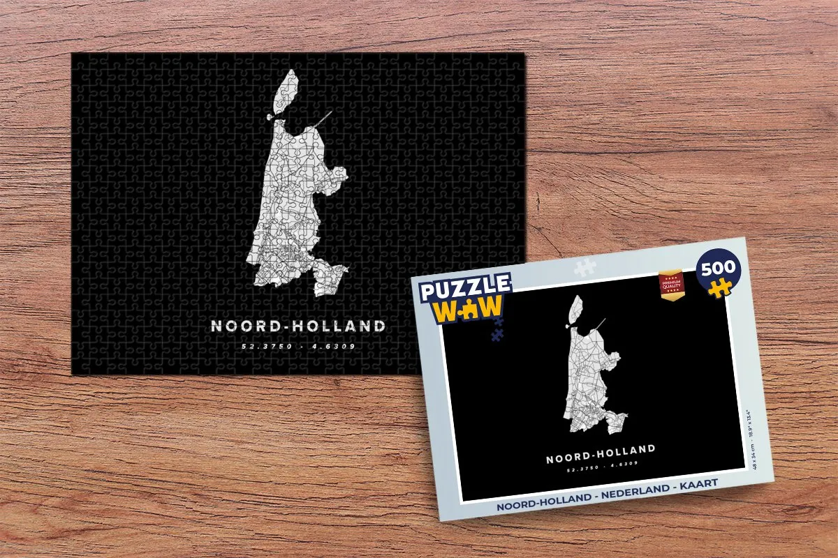 PuzzleWow Noord-Holland Legpuzzel 500 Stuks - Multicolor