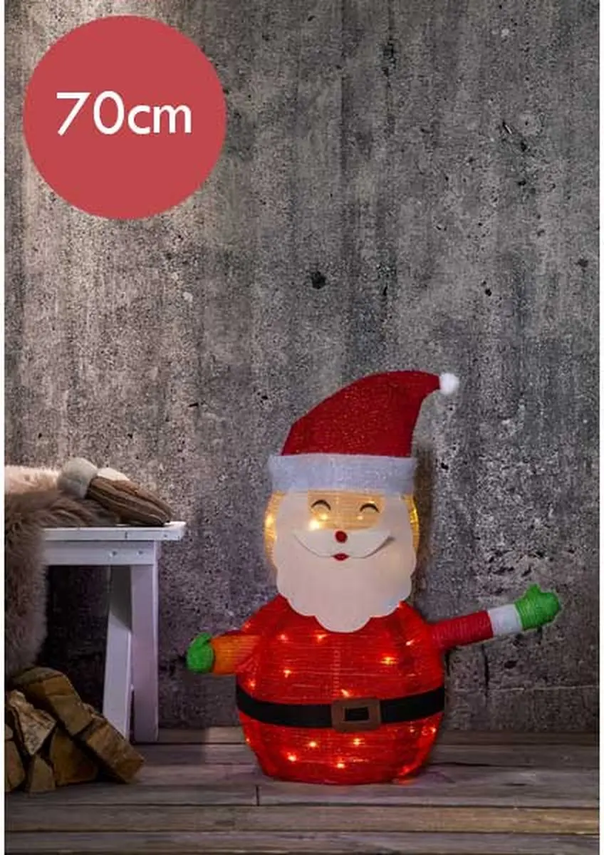 3D LED Kerstman met 45 lampjes