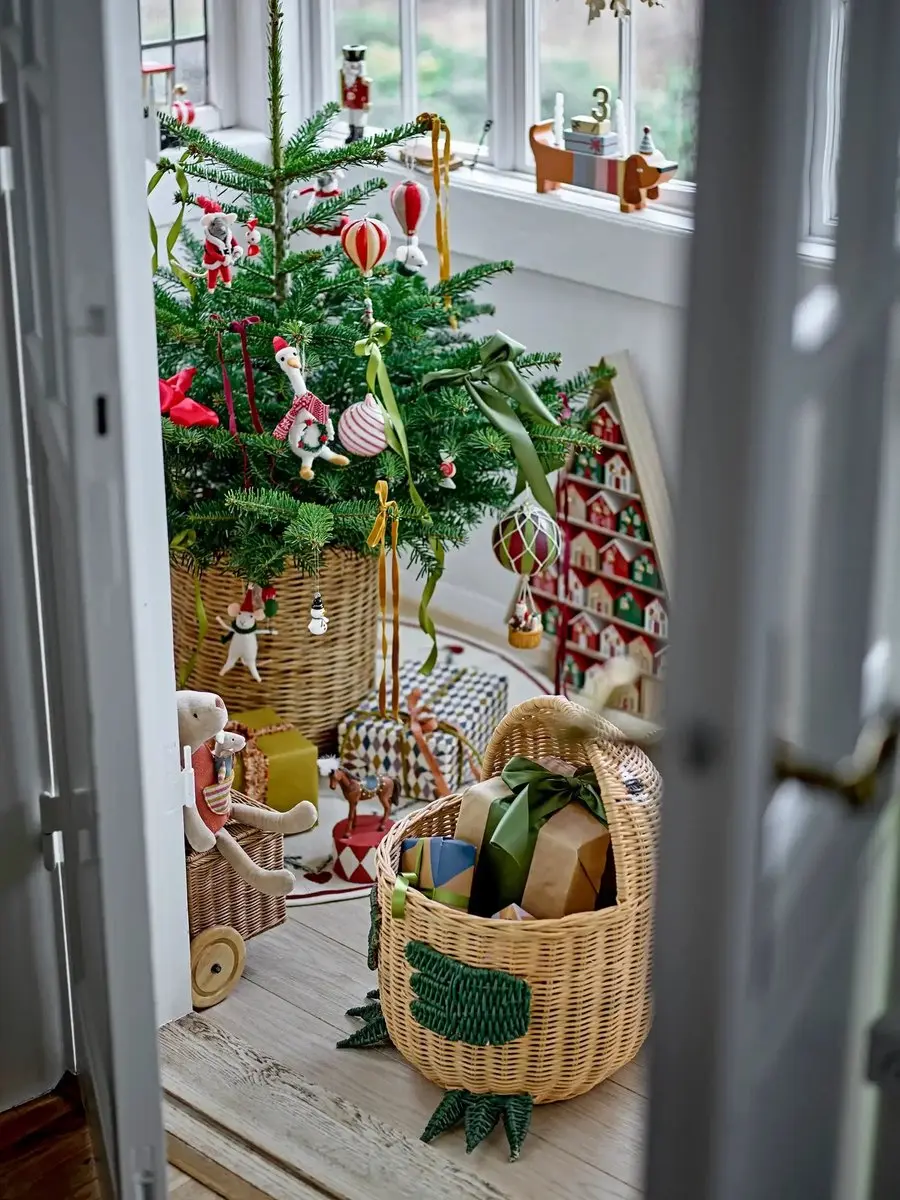 Bloomingville Kerstornament wol wit Arlo 22cm