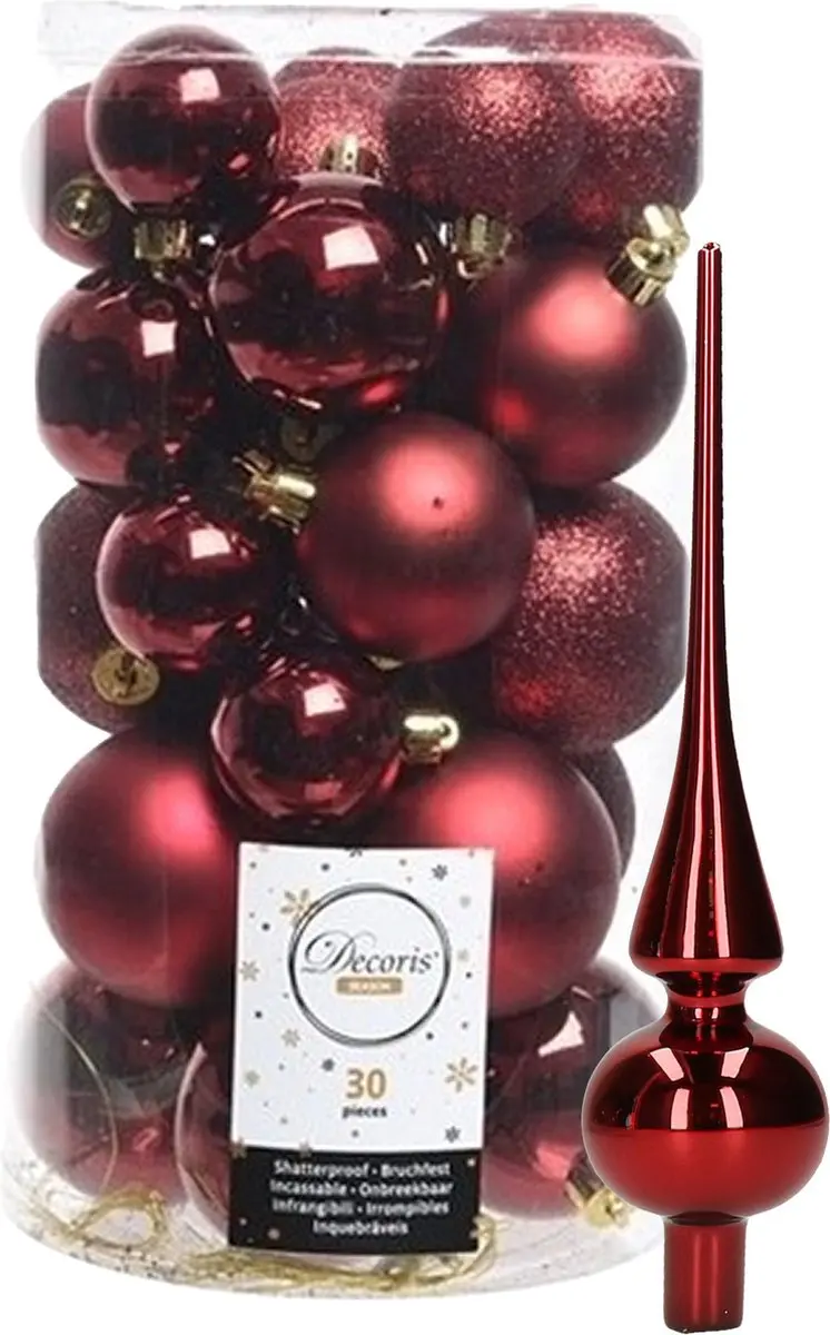 Decoris kerstballen 30x stuks