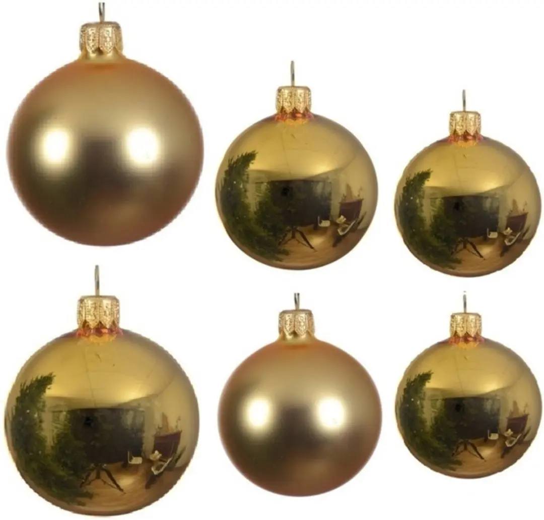 Decoris Glazen kerstballen pakket