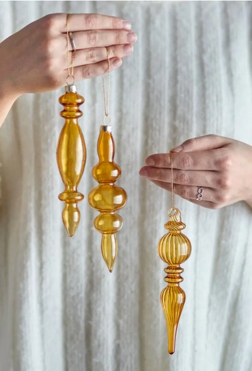 Bloomingville Kerstornament glas goud Auralia