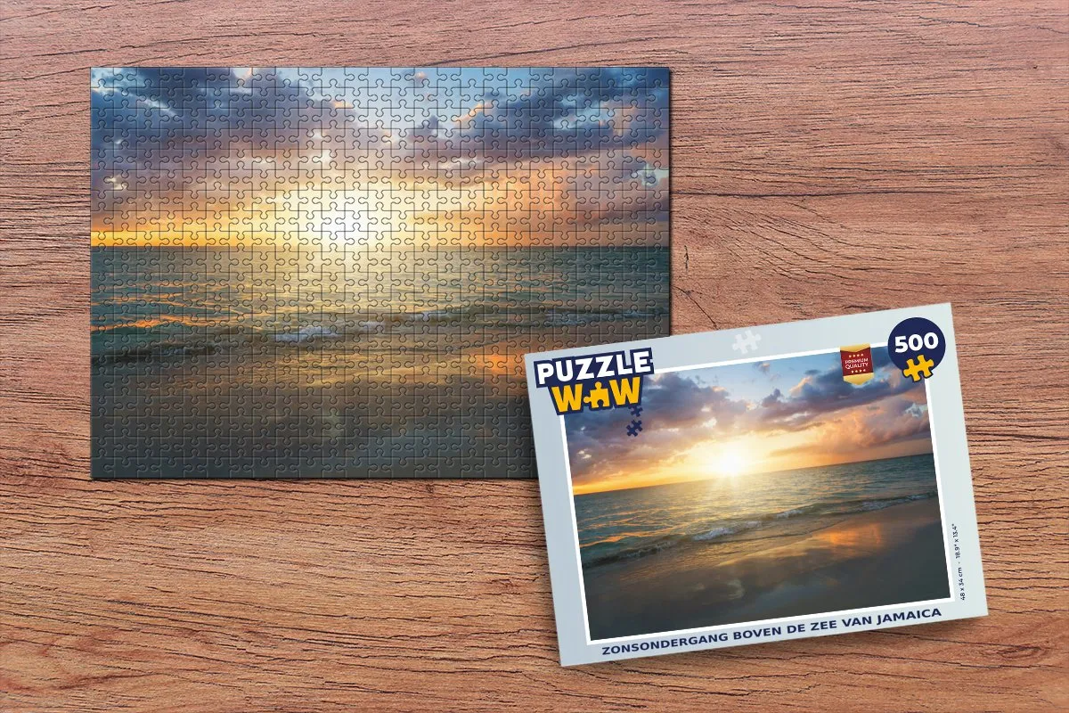 PuzzleWow Zonsondergang Legpuzzel 500 Stuks - Multicolor