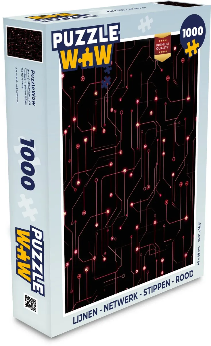 PuzzleWow Netwerk Stippen Legpuzzel 1000 Stuks