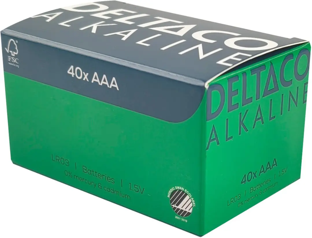 Deltaco AAA Alkaline Batterijen LR03-40B