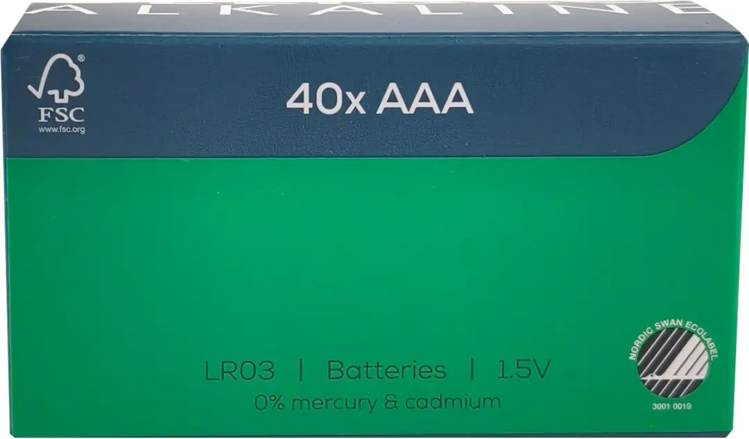 Deltaco AAA Alkaline Batterijen LR03-40B - 40 Stuks - afbeelding 4 van 5