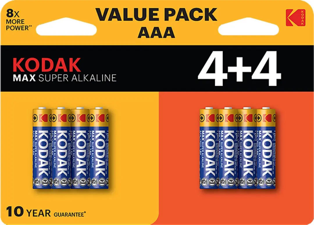 Kodak Max Alkaline AAA Batterijen