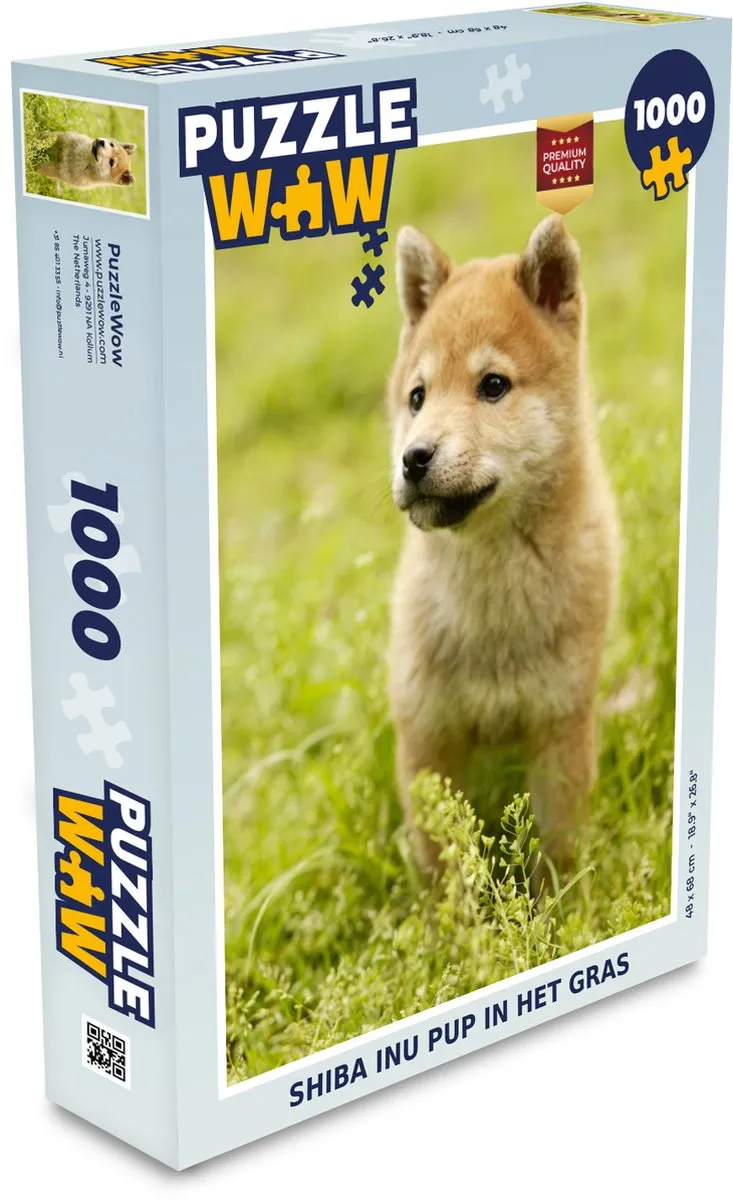PuzzleWow Shiba Inu Pup Legpuzzel 1000 Stuks