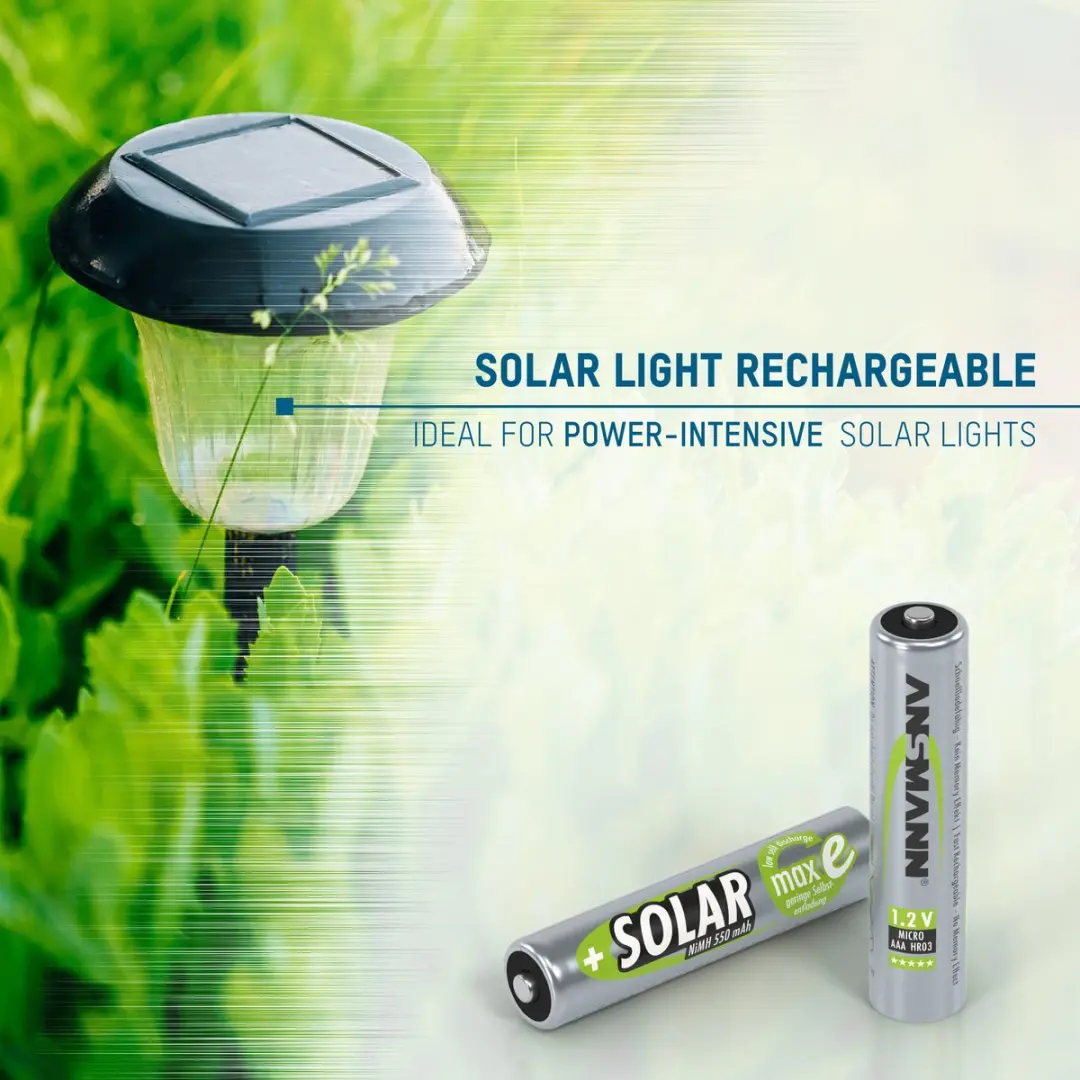 Ansmann AAA 550mAh Solar - 8 Stuks - afbeelding 2 van 6