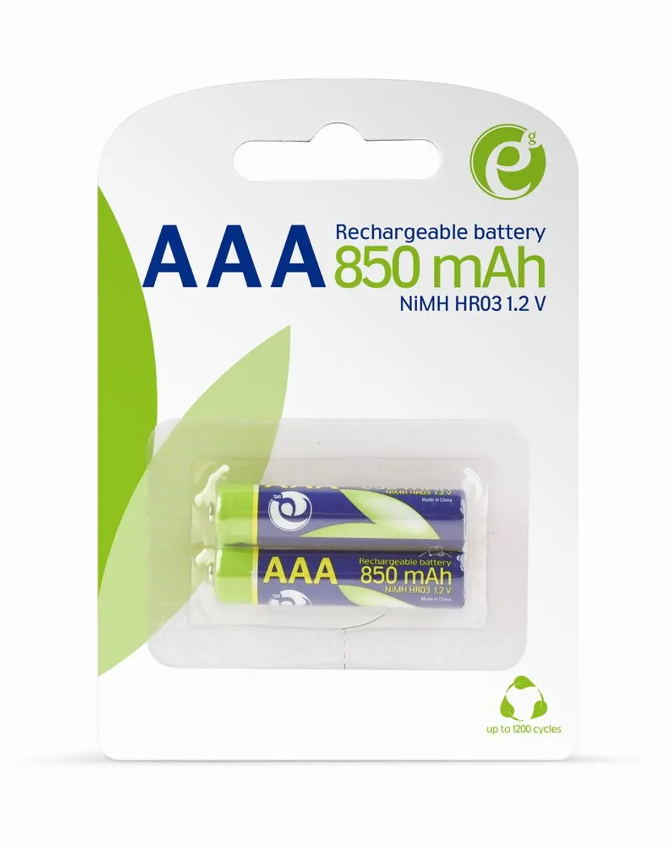 Gembird EG-BA-AAA8R-01 huishoudelijke batterij Oplaadbare batterij AAA Nikkel-Me