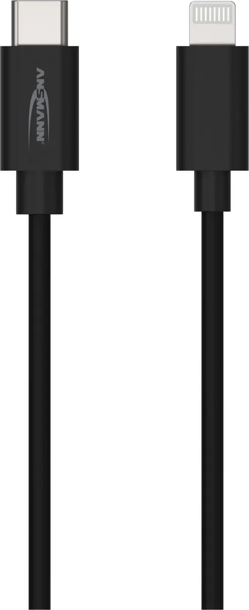 Ansmann USB-C Lightning Kabel 120cm - Zwart - afbeelding 6 van 6