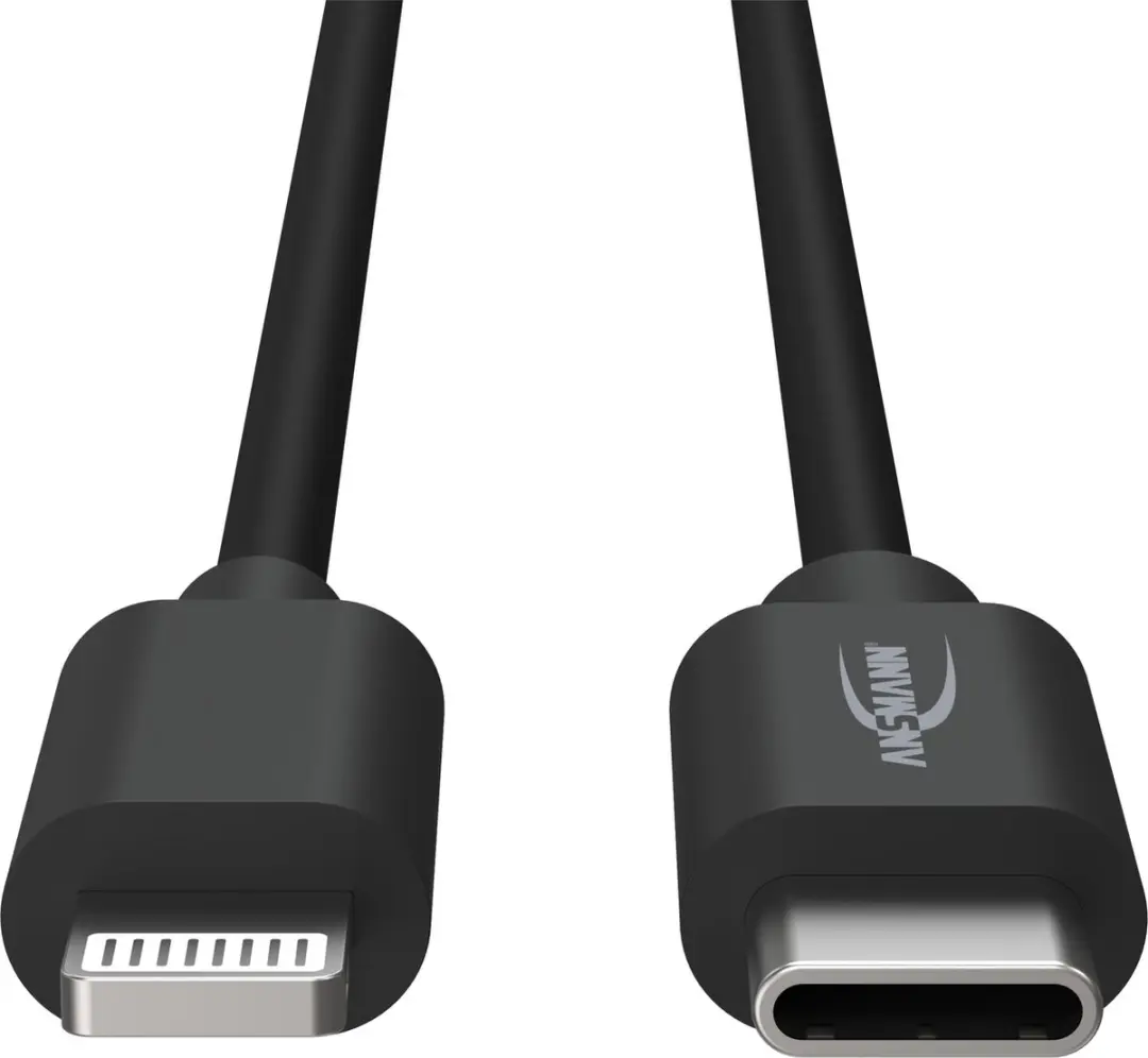 Ansmann USB-C Lightning Kabel 120cm - Zwart - afbeelding 3 van 6