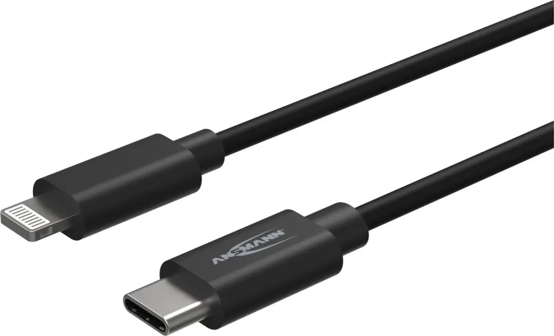Ansmann USB-C Lightning Kabel 120cm - Zwart - afbeelding 4 van 6