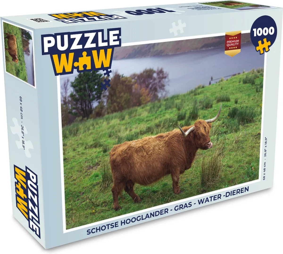 PuzzleWow Schotse Hooglander Legpuzzel 1000 Stuks