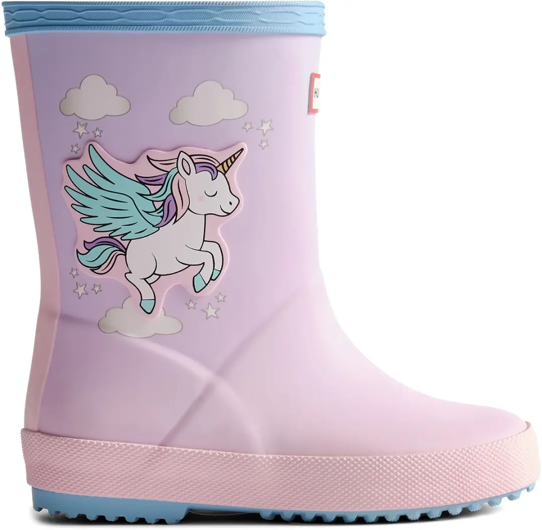 First Unicorn Print Meisjes Regenlaarsjes Rubber Roze Waterdicht