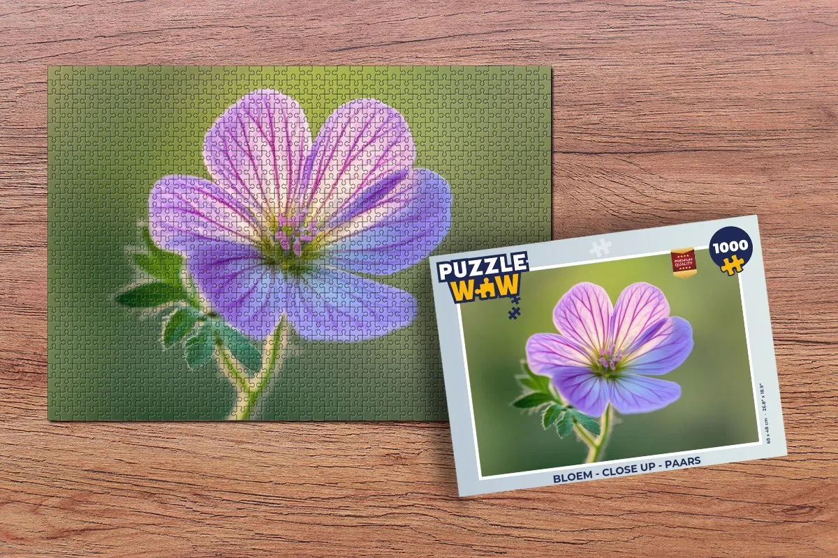 PuzzleWow Bloem Legpuzzel 1000 Stuks - Paars