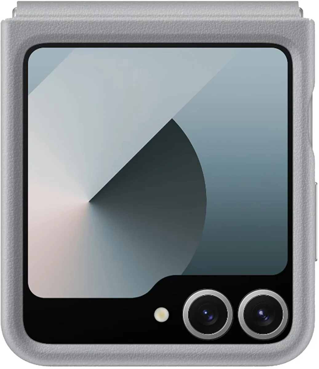 Samsung Galaxy Z Flip6 Vegan Leren Hoesje EF-VF741PJEGWW - Grijs - afbeelding 6 van 6