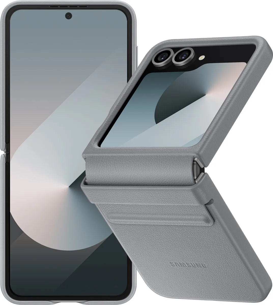 Samsung Galaxy Z Flip6 Vegan Leren Hoesje EF-VF741PJEGWW - Grijs
