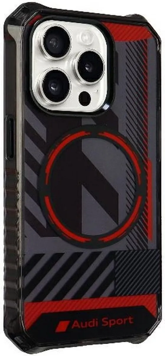Audi IML Sport Back Case MagSafe iPhone 15 Plus - Zwart - afbeelding 3 van 6