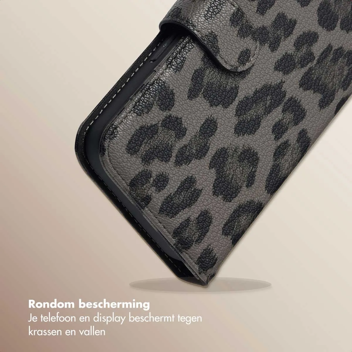 Selencia Hoesje iPhone 16 Sabi Bookcase - Zwart