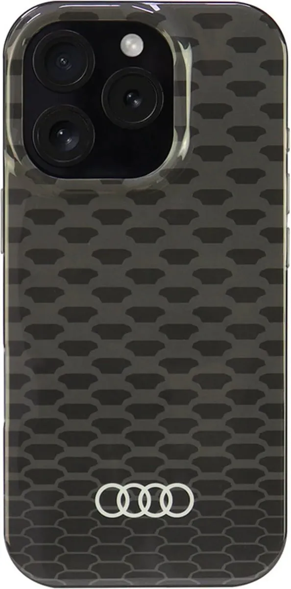 Audi iPhone 16 Pro Backcover Hoesje - Zwart - 8719273163306