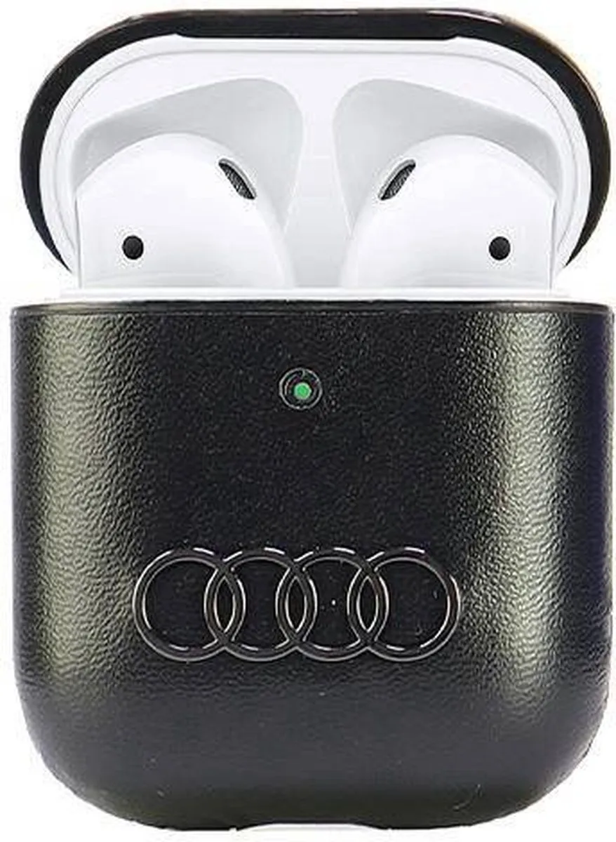 Audi Leather Big Logo AirPods Hoesje - Zwart - afbeelding 5 van 6