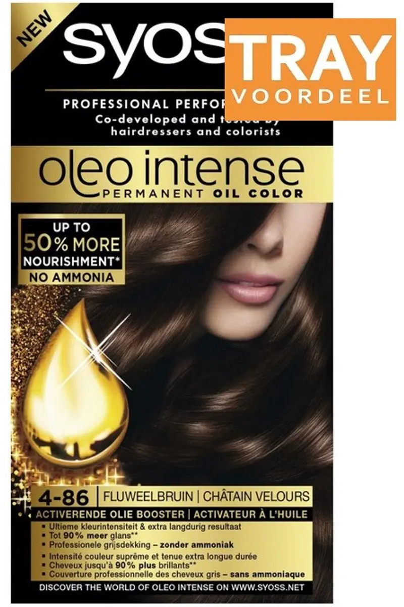 Syoss Oleo Intense Haarverf 4-86 Fluweelbruin - 36x - afbeelding 2 van 6
