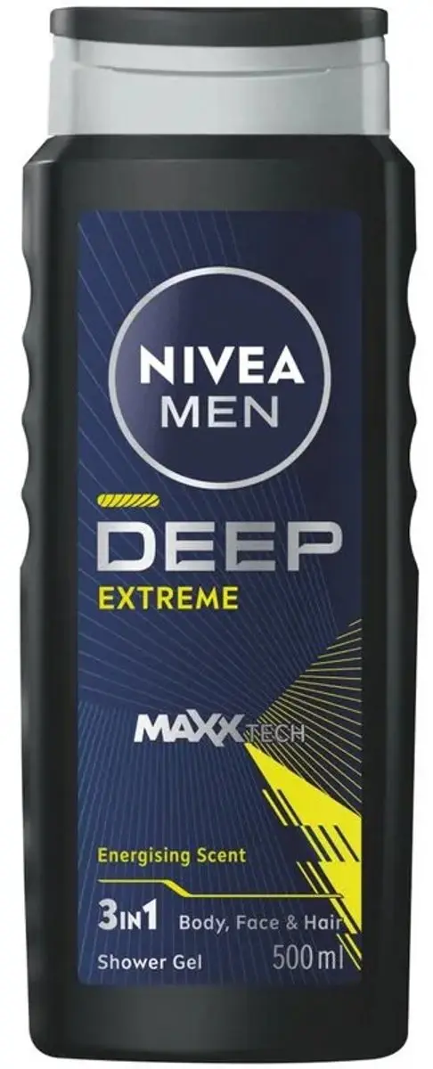 NIVEA Men Deep Extreme 3-in-1 Douchegel 500ml - afbeelding 3 van 3