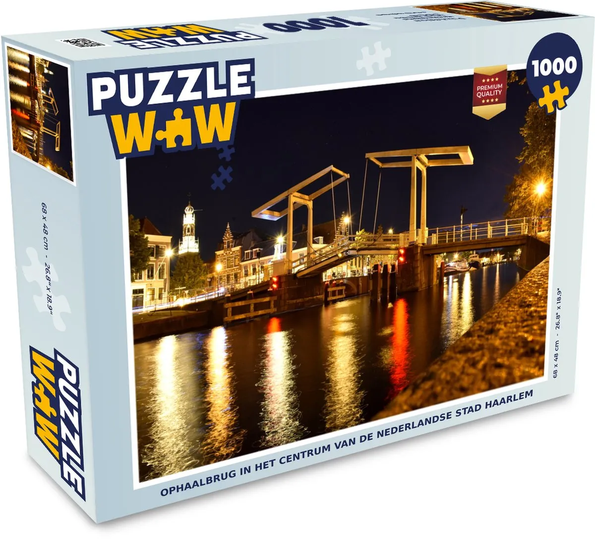 PuzzleWow Haarlem Brug Water Legpuzzel 1000 Stuks