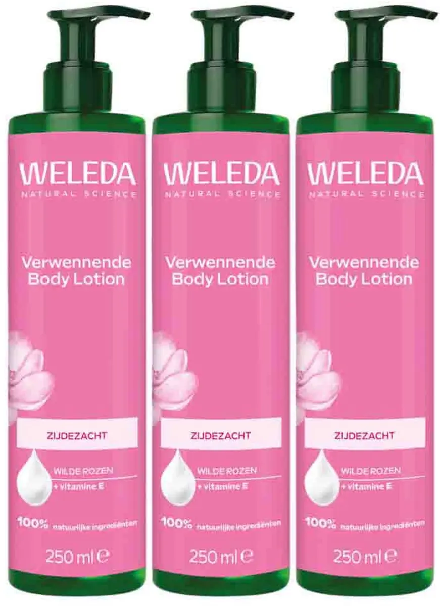 Weleda Wilde Rozen Bodylotion 750ml - 3 Stuks - afbeelding 2 van 6