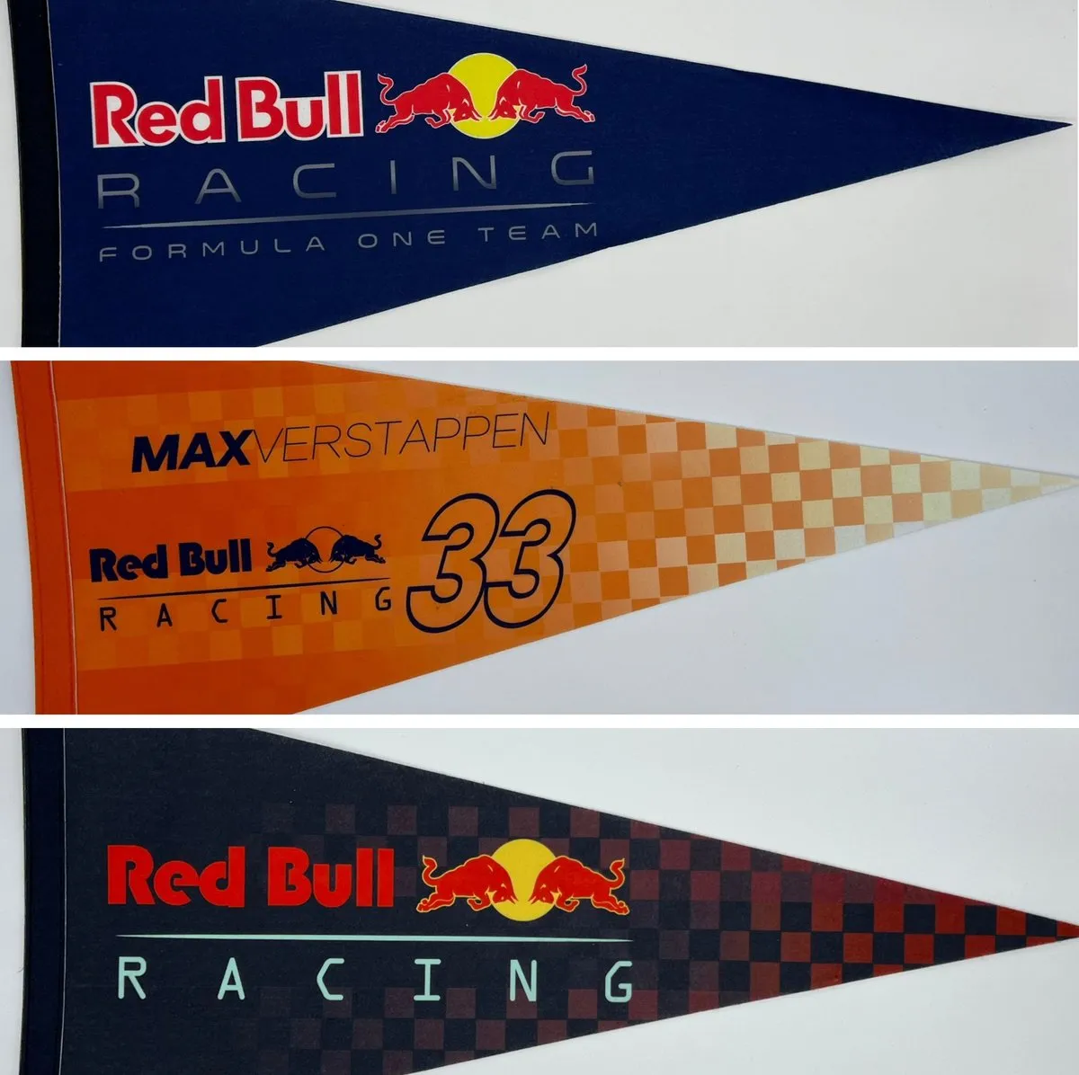 Red Bull Racing Max Verstappen F1 Vaantje - 31x72cm - Oranje