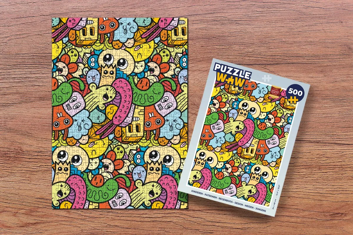 PuzzleWow Regenboog Legpuzzel 500 Stuks - Multicolor