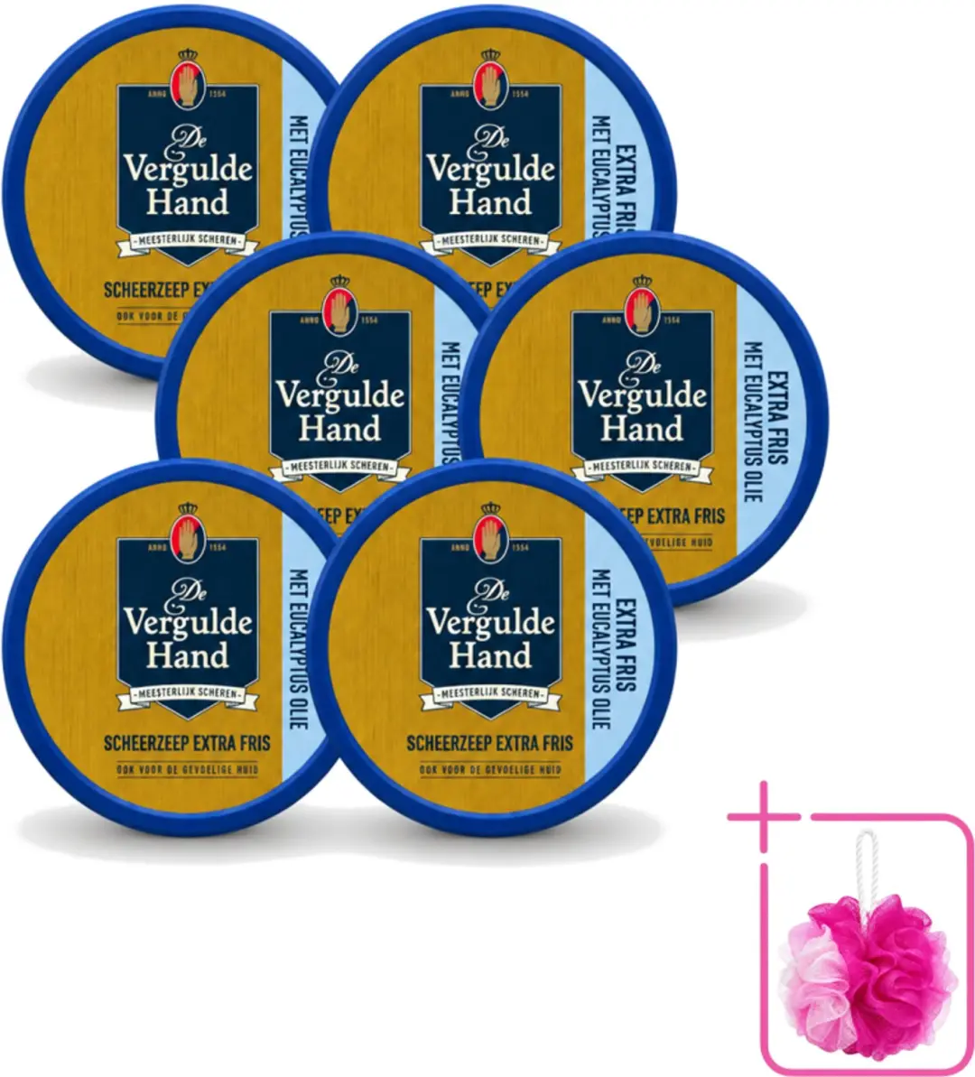 6 x Vergulde Hand