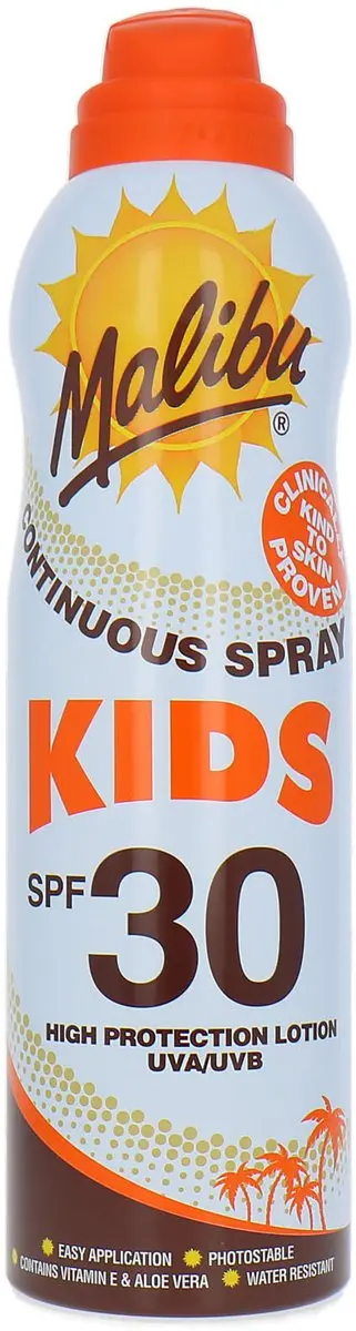 Malibu Kids Continuous SPF 30 Zonnebrand Spray