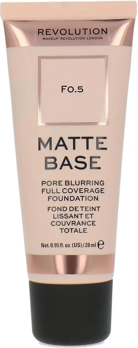 Makeup Revolution Matte Base Pore Blurring Full Coverage Foundation