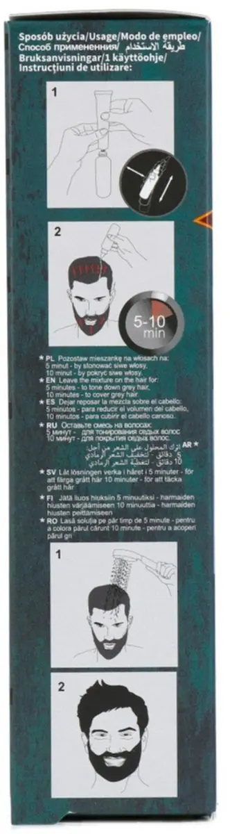 Cameleo Men Hair Color Cream 1.0 Zwart - afbeelding 3 van 6