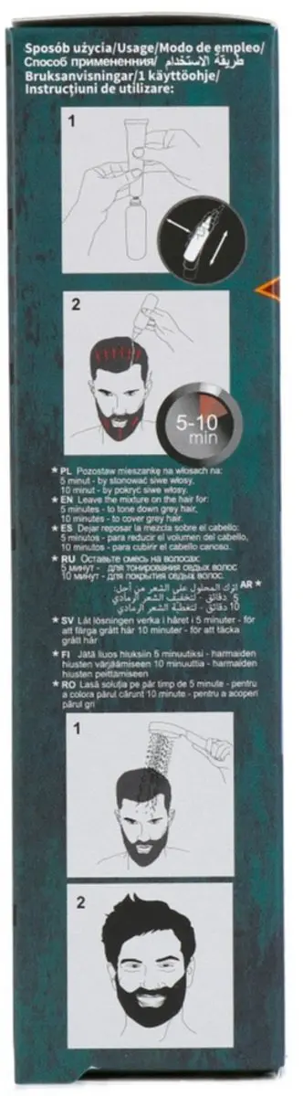 Cameleo Men Hair Color Cream 1.0 Zwart - afbeelding 6 van 6
