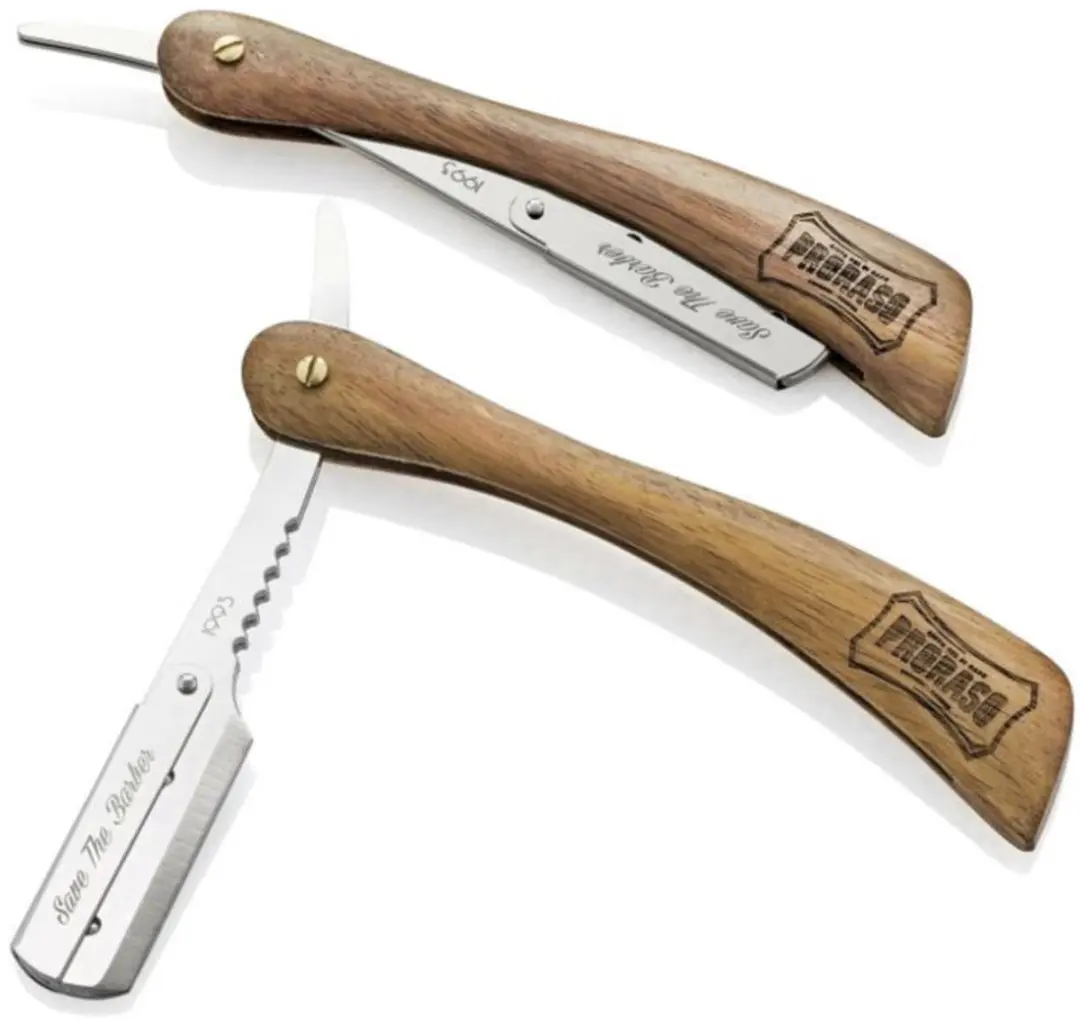 Proraso Barber Shavette Scheermes - Hout - afbeelding 2 van 6