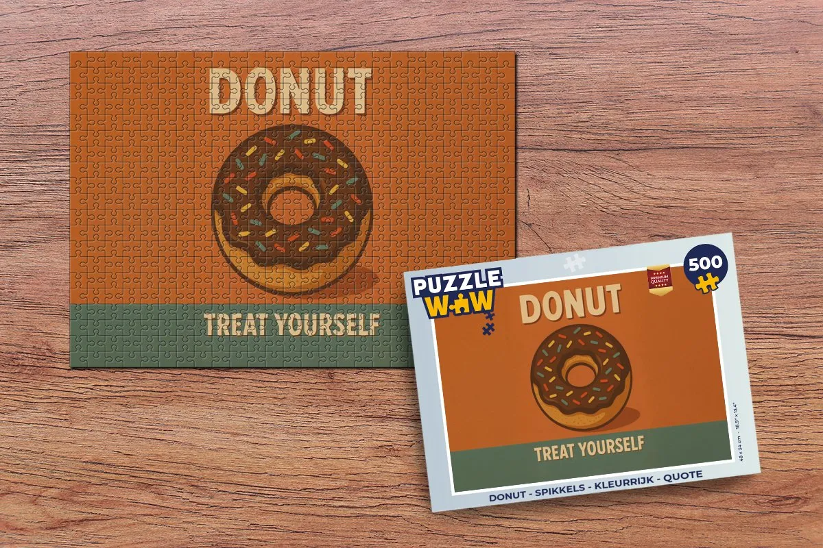 PuzzleWow Donut Spikkels Legpuzzel 500 Stuks